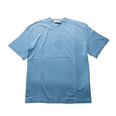 Stone Island 有機棉短袖 塵藍色1