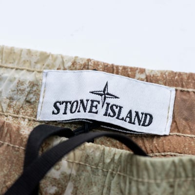 Stone Island Dissolving Grid Camual Print 再熔三裂尼龍格紋迷彩 卡其4