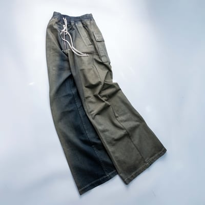 Rick Owens 主線 Wide Bela 水洗丹寧寬褲 深塵色3