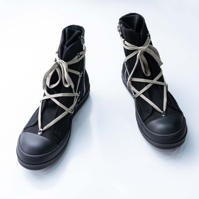 Rick Owens DRKSHDW Ramones Hex 單寧高筒 黑4