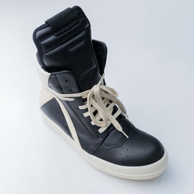 Rick Owens Geobasket 小牛皮 高筒 黑4