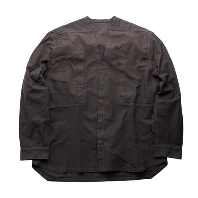 Rick Owens DRKSHDW 副線 Larry Jumbo Fogpocket 襯衫 棕色1