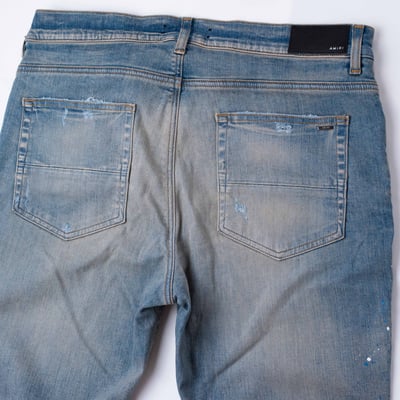 [ Amiri ] Crystal Painter Jeans 藍色水鑽牛仔褲5