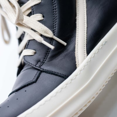 Rick Owens Geobasket 小牛皮 高筒 黑7