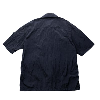 Stone Island 金屬尼龍短袖襯衫 黑2