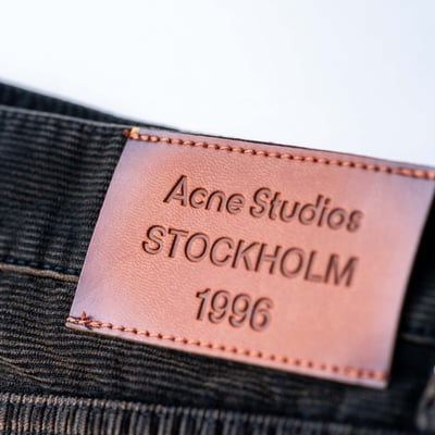 Acne Studios 1981U 燈芯絨染色長褲 黑9