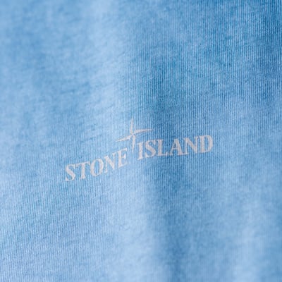 Stone Island 不均勻冷染短袖 塵藍色4