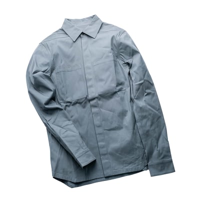 Rick Owens 主線 工裝襯衫 灰藍3
