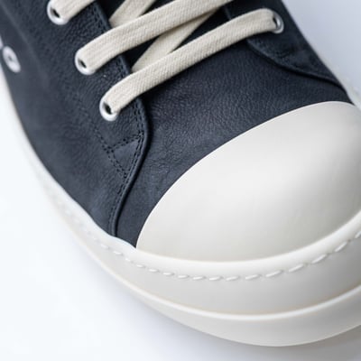 Rick Owens Temple Ramones 主線小牛皮低筒 黑5