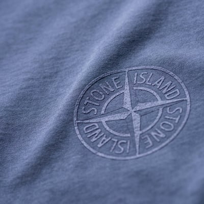Stone Island 有機棉短袖 灰藍色5
