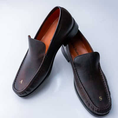 Acne Studios Boafer 皮革樂福鞋 棕4