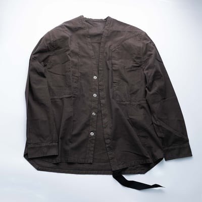 Rick Owens DRKSHDW 副線 Larry Jumbo Fogpocket 襯衫 棕色3