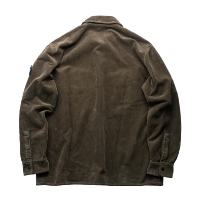 Stone Island 寬鬆壓扣燈芯絨襯衫外套 軍綠2