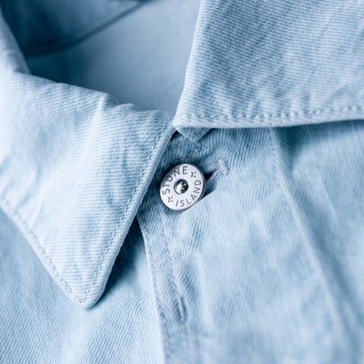 Stone Island 丹寧外套 過漂藍8