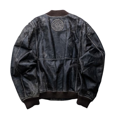 Acne Studios 牛皮作舊飛行外套 黑2