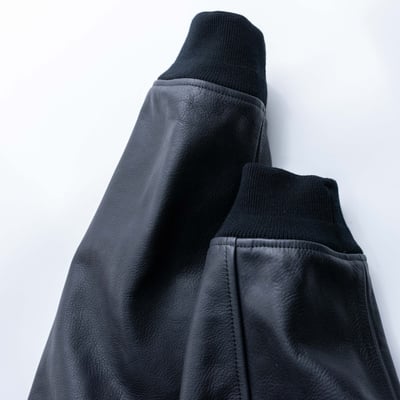 Stone Island Texture Leather 壓紋連帽皮衣 黑10