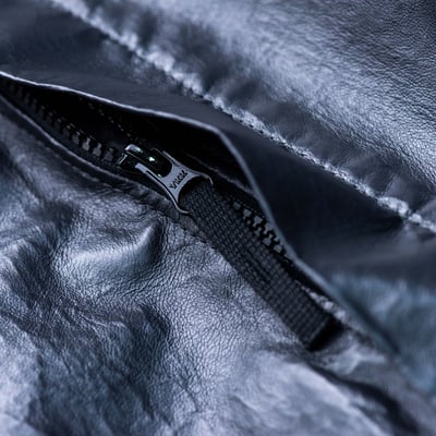 Stone Island 白標 阮經天同款 輕量皮革中長版外套 碳灰6