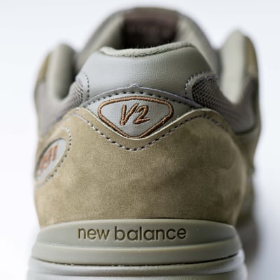 Stone Island x New Balance 991v2 英製運動鞋 軍綠9