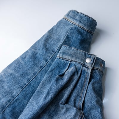 Acne Studios 牛皮領寬短丹寧外套 藍4