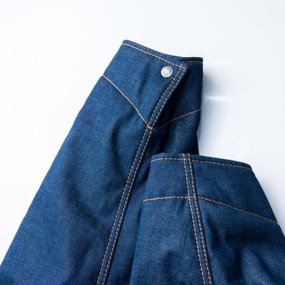 Acne Studios 羊皮皮領丹寧寬短外套 丹寧藍4