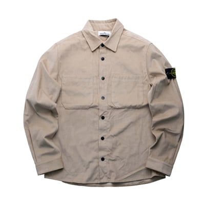 Stone Island 鈕扣襯衫 沙漠灰1