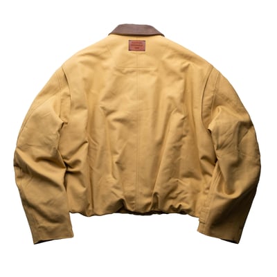 Acne Studios 皮領底特律寬短夾克 卡其2