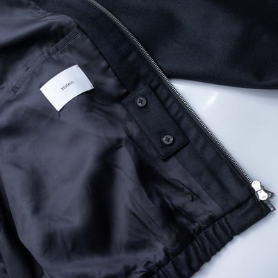 SSSTEIN MELTON 羊毛寬版外套 黑5