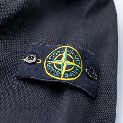 Stone Island 巴拿馬棉鈕扣襯衫外套 黑6