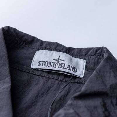 Stone Island 金屬尼龍襯衫 黑4