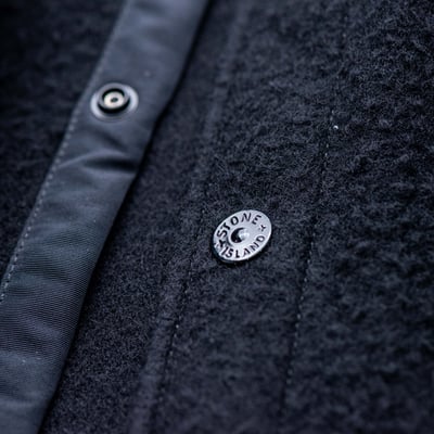 Stone Island 羊毛襯衫外套 黑7