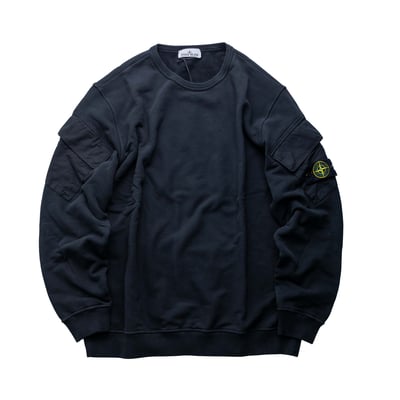Stone Island 手臂口袋衛衣 黑1