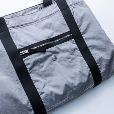 Stone Island 金屬尼龍羅盤托特包 灰3