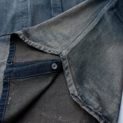 Rick Owens 主線 Fogpocket 漸層洗色牛仔外套 藍7