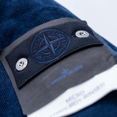 Stone Island 單寧系列 燈心絨羽絨寬短外套 藍8
