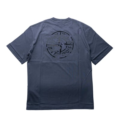 Stone Island 有機棉短袖 灰藍色2
