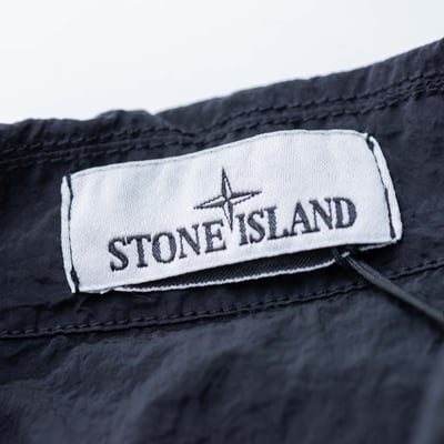 Stone Island 金屬尼龍襯衫 黑7