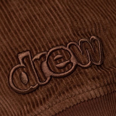 [ Drew House ]  燈絨蕊刺繡笑臉帽T 棕色7