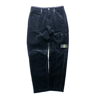 Stone Island 燈芯絨800標準版型長褲 黑色1