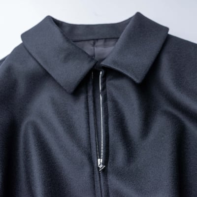 SSSTEIN MELTON 羊毛寬版外套 黑8