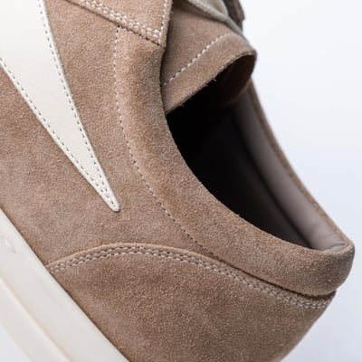 Rick Owens 主線 小牛皮 Vintage 麂皮低筒休閒鞋 淺棕色5