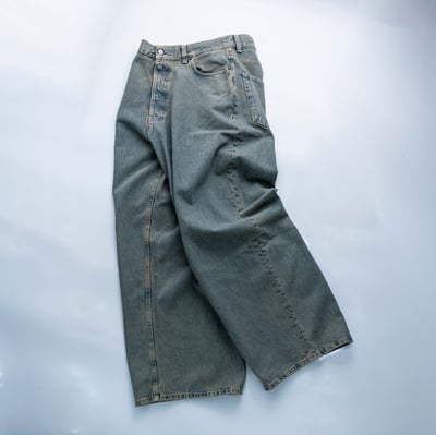 Acne Studios 2023M 超寬鬆刷色牛仔褲3