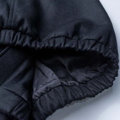 SSSTEIN MELTON 羊毛寬版外套 黑6