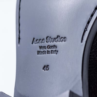 Acne Studios Boafer 皮革作舊樂福鞋 黑8