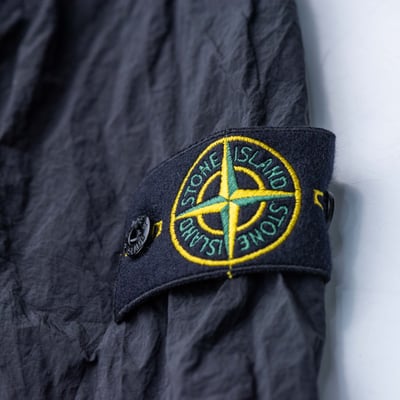 Stone Island 金屬尼龍短袖襯衫 黑5