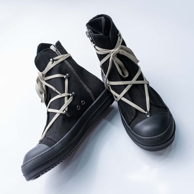Rick Owens DRKSHDW Ramones Hex 單寧高筒 黑5