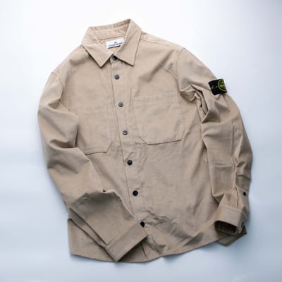 Stone Island 鈕扣襯衫 沙漠灰3