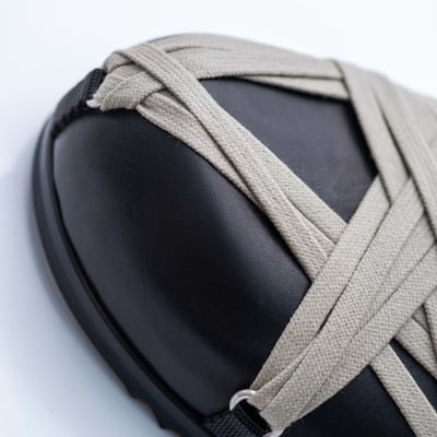 Rick Owens 主線 Megalaced mule 小牛皮拖鞋 黑10