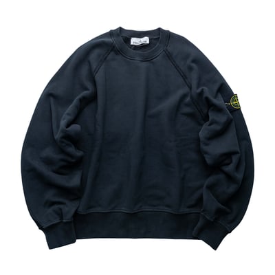 Stone island 寬短叉肩刷絨衛衣 黑1