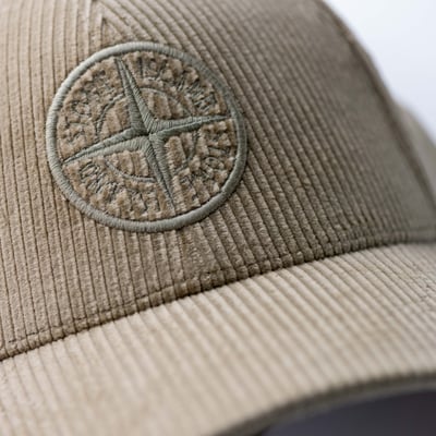 Stone Island 燈芯絨老帽 奶油色7