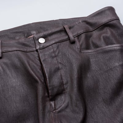 Rick Owens 主線 Tyrone 皮長褲 棕色8